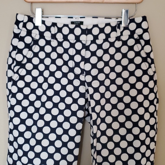 J. Crew Stretch CityFit polka dot pants - Picture 2 of 6